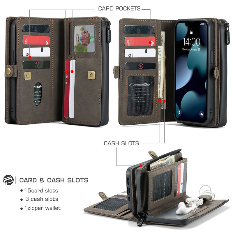 CaseMe iPhone 13 Pro Premium Flip Wallet Case
