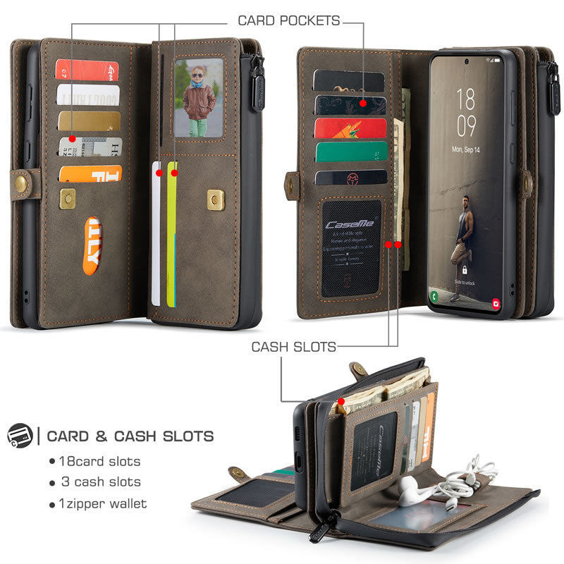 CaseMe Samsung S21 FE Premium Flip Wallet Case